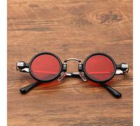 Super Small Mini Glasses, Retro Steampunk Style Sunglasses, Round Metal Glasses, UV400 Protection, Retro Ladies Men's Glasses, Suitable For Street Shooting, Walking, Shopping, (Color:B)