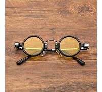 Super Small Mini Glasses, Retro Steampunk Style Sunglasses, Round Metal Glasses, UV400 Protection, Retro Ladies Men's Glasses, Suitable For Street Shooting, Walking, Shopping, (Color:E)