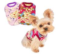 Super Small!! YorkieGogo 2-Pack Tiny Pet Clothes, Ultra-Soft Shirts for Newborn/Teacup Cats and Dogs, Rabbits, Ferrets, and Meerkats, XXXS (XX-Small, Reindeer)