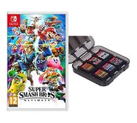 Super Smash Bros - Ultimate (Nintendo Switch) & Amazon Basics Game Storage Case for Nintendo Switch - Black