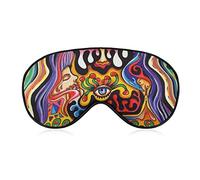 Super Smooth Soft Abstract Graffiti Art Sleeping Eye Mask for Men Women and Kids, Eyeshade with Elastic Strap Sleeping Eye Mask Plane Eye Cover for Travel