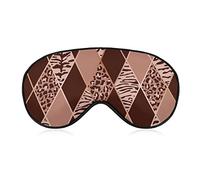 Super Smooth Soft Animal Pink and Maroon Geometric Leopard Print Eye Mask for Sleeping Plane Dry Eye, Sleeping Eye Mask for Girls Women Kids, Relieve Eye Stress