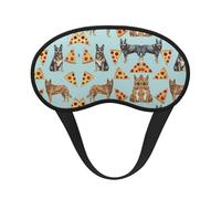 Super Smooth Soft Australian Cattle Dog Pizzas Art Sleep Eye Mask with Elastic Band for Sleeping Plane Yoga - Light Blocking Sleeping Eye Mask