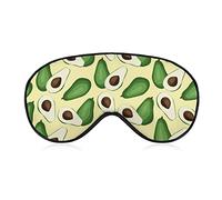 Super Smooth Soft Avocado Repeating Pattern Yellow Eye Mask for Naps Plane Yoga, 3D Eye Cover for Men Women Kids, Relieve Eye Stress