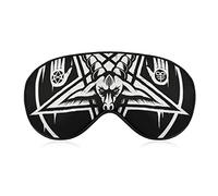 Super Smooth Soft Baphomet Satanic Goat Head Balck Art Sleep Eye Mask for Night Sleeping Shift Work Blindfold Game, Sleeping Eye Mask for Men Women Kids, Relieve Eye Stress