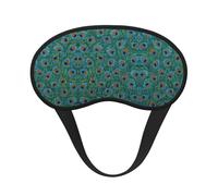 Super Smooth Soft Beautiful Peacock Feathers Art Sleep Eye Mask with Elastic Band for Travel/Naps/Yoga/Plane/Night - BlockOut Light Traveling Sleeping Eye Mask Cover