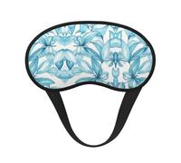 Super Smooth Soft Blue Butterfly Art Sleeping Mask with Elastic Strap for Travel Work Shift Sleep Naps - BlockOut Light Eyeshade