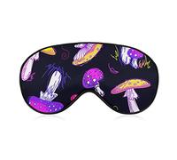 Super Smooth Soft Eye Mask 3D Eye Cover for Men Women and Kids, Silk Sleeping Mask Sleeping Eye Mask Eye Cover with Elastic Strap (Psychedelic Mushroom Trippy Magic Art)