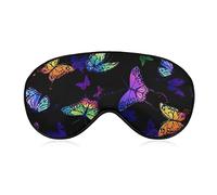 Super Smooth Soft Eye Mask Eye Cover for Boys Girls, Colorful Butterfly Magic Art Sleeping Mask for Night Sleeping Trip Yoga, Machine Washable BlockLight