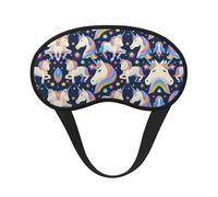 Super Smooth Soft Eye Mask for Sleeping Trip Work - Neon Unicorn Art No Pressure Eyeshade for Kids Girls Teens Women
