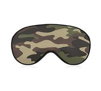 Super Smooth Soft Green Brown Camo Camouflage Art Sleeping Eye Mask for Men Women and Kids, Eyeshade with Elastic Strap Sleeping Eye Mask Plane Eye Cover for Travel
