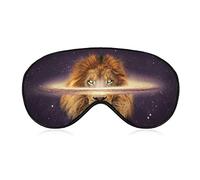 Super Smooth Soft Lion Life in The Void Space Art Sleep Eye Mask for Night Sleeping Shift Work Blindfold Game, Sleeping Eye Mask for Men Women Kids, Relieve Eye Stress