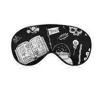 Super Smooth Soft Magical Witch Magic Book Mushroom Skull Art Eye Mask for Sleeping Plane Dry Eye, Sleeping Eye Mask for Girls Women Kids, Relieve Eye Stress