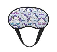 Super Smooth Soft Neon Unicorn Art Sleep Eye Mask with Elastic Band for Travel/Naps/Yoga/Plane/Night - BlockOut Light Traveling Sleeping Eye Mask Cover