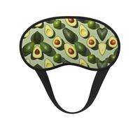 Super Smooth Soft Sleep Eye Mask for Night Sleeping Trip Yoga - Green Avocado Art Blackout Eyeshade for Side Sleepers