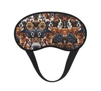 Super Smooth Soft Sleep Eye Mask for Travel/Naps/Yoga/Plane/Night - Husky Shepherd Dog Golden Hair Dog Puppy Art Blackout 3D Eye Cover for Side Sleepers