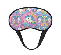 Super Smooth Soft Sleeping Eye Mask for Night Sleeping Plane Blindfold Game - Magical Unicorn Art Light Blocking 3D Eye Cover for Kids Girls Teens Women