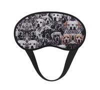 Super Smooth Soft Sleeping Eye Mask for Sleep Travel Work - Husky Shepherd Dog Golden Hair Pianting Pressureless Eye Cover for Men & Women