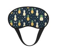 Super Smooth Soft Sleeping Eye Mask for Sleep Travel Work - Pineapples Moon Stars Art Pressureless Eye Cover for Men & Women