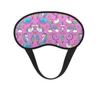 Super Smooth Soft Sleeping Eye Mask for Travel Work Shift Sleep Naps - Cute Unicorn Kawaii Art BlockOut Light Eye Cover for Kids Girls Teens Women