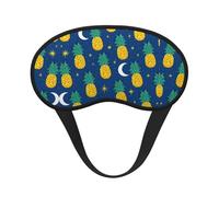 Super Smooth Soft Sleeping Eye Mask for Travel Work Shift Sleep Naps - Pineapples Moon Stars Art BlockOut Light Eye Cover for Kids Girls Teens Women