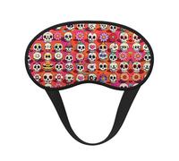 Super Smooth Soft Sleeping Mask for Games Party Sleeping Travel - Day of The Dead Sugar Skull Art Light Blocking Traveling Sleeping Eye Mask Cover for Men Women and Kids