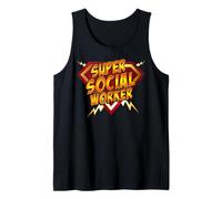 Super Social Worker Superhero Style Caseworker Tank Top