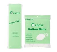 Super Soft 100% Pure Cotton Wool Pleat 80g + 120 Cotton Wool Balls Pack | Premium Quality, Gentle & Absorbent | Ideal for Baby Care, Makeup Removal, Skincare & First Aid