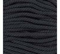 Super Soft 3 Strand Twisted Cotton Rope (Black, 1/2 Inch x 25 Feet)