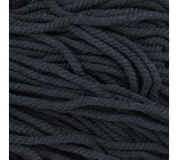 Super Soft 3 Strand Twisted Cotton Rope (Black, 1/4 Inch x 10 Feet)