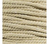 Super Soft 3 Strand Twisted Cotton Rope (Camel, 1/4 Inch x 10 Feet)