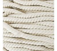 Super Soft 3 Strand Twisted Cotton Rope (Natural, 1/2 Inch x 25 Feet)