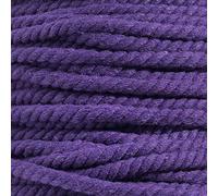 Super Soft 3 Strand Twisted Cotton Rope (Purple, 1/4 Inch x 25 Feet)
