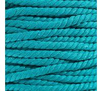 Super Soft 3 Strand Twisted Cotton Rope (Teal, 1/4 Inch x 25 Feet)