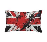 Super Soft and Cozy Fuzzy Pillow Cases with Zipper, Retro United Kingdom Flag Washed Microfiber Pillow Covers Envelope Closure 20x30 Inches