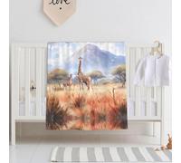 Super Soft Baby Blanket African Savannah Giraffe 30" x 40" Swaddle Blanket Specially Designed for Babies Breathable and Comfortable