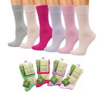 Super Soft Bamboo Socks (UK 4-7, EU 37-42) - Antibacterial, Odour-Combatting, Moisture-Absorbing, Non-Elastic Comfort in Neon Assorted (UK, Alpha, One Size, Regular, Regular, 6, Assorted Neon)