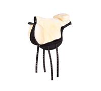 QHP Bareback Pad Super Soft Faux Fur (Thoroughbred, Black)