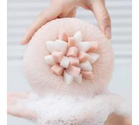 Super Soft Bath Ball for Women Men 2025 Sunflower Bathing Ball with Finger Rings Exfoliating Bath Sponge Cleaning Brush Shower Loofah Sponge with Suction Cup