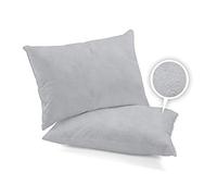 Super Soft Brushed Cotton Flannel Pair of pillowcases-Super Warm Flannelette Pillow Case/Covers-Thermal/Flannel Pillowcases pair in 7 colors-Warm & Cosy Pillowcases 75x50cm (Grey)