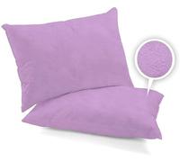 Super Soft Brushed Cotton Flannel Pair of pillowcases-Super Warm Flannelette Pillow Case/Covers-Thermal/Flannel Pillowcases pair in 7 colors-Warm & Cosy Pillowcases 75x50cm (Lilac)