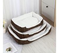 Super Soft Cosy Dog Beds Grey Pet Bed, Premium Dog Puppy Cat Kitten Cushion Basket Mat Rectangle Puppy Bed for Medium Large X-Large Dogs (Multi Pattern, XL)