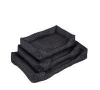 Super Soft Cosy Dog Beds Grey Pet Bed, Premium Dog Puppy Cat Kitten Cushion Basket Mat Rectangle Puppy Bed for Medium Large X-Large Dogs (Navy, XL)