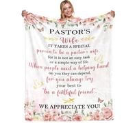 Pastor Wife Appreciation Gifts for Women, Pastor's Wife Gift, Birthday Gifts for Pastors Wife, Super Soft Flannel Throw Blankets 60"x50"