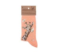 Super Soft Flowers Giraffe Bamboo Socks - Wrendale Antibacterial One Size