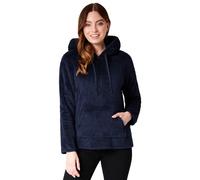 Super Soft Fluffy Ladies Hoodie - Cosy Fleece Pullover with Kangaroo Pocket, Navy XL
