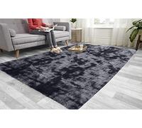 Super Soft FLUFFY Shaggy Rug Anti-Slip Carpet Mat Living Room Large Area Rugs Modern Floor Bedroom Extra Large Size Non Shedding (Ombre Grey, 60cm x 110cm (2ft x 3.6ft))