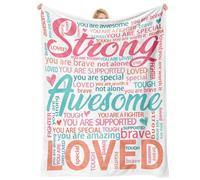 Super Soft Hug Blanket for Women - Inspirational Healing Gift for Cancer Patients, Post Surgery Recovery, Chemo Support, Hospital Stay, Thinking of You Gift for Her, Sister, Friend, 60"x80"