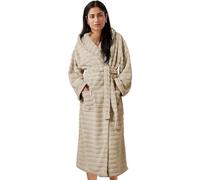 Super Soft Hydro Cotton Ribbed Unisex Bathrobe, Ladies Hooded Dressing Gown, Highly Absorbent Winter Cozy Bath Wrap for Women Men (UK, Alpha, S, M, Regular, Regular, Mink)