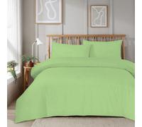 Super Soft Plain Duvet Set In Sage Green - Double